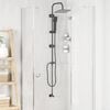 vidaXL Shower System Manual Black 45 x 20 x 96 cm Brass,Sus201 and ABS