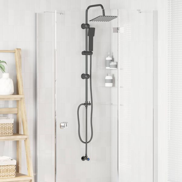 vidaXL Shower System Manual Black 45 x 20 x 96 cm Brass,Sus201 and ABS