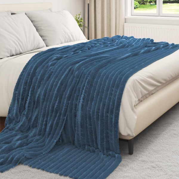 vidaXL Throw Blankets 6 pcs Navy Blue 270 x 240 cm Fleece
