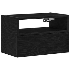 vidaXL Wall-mounted Bedside Cabinet Black 45x26x28.5 cm