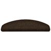 vidaXL Stair Mats Self-adhesive 20 pcs 65x21x4 cm Brown Half Round Large