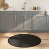 vidaXL Rug Round Black100 cm Bamboo
