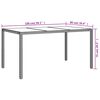 vidaXL Garden Table 150x90x75 cm Tempered Glass and Poly Rattan White
