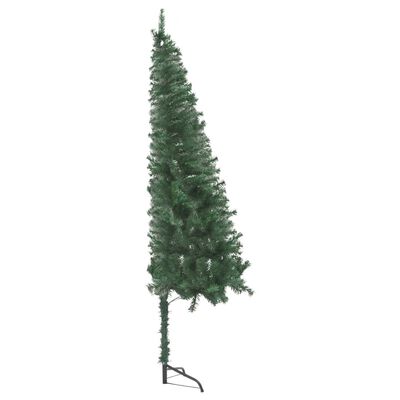 vidaXL Corner Artificial Christmas Tree LEDs&Ball Set Green 240 cm PVC |  