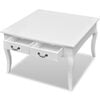 vidaXL vidaXL Coffee Table with 4 Drawers White
