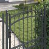 vidaXL Fence Gate with Spikes Grey 200 x 100 cm Powder-coated steel
