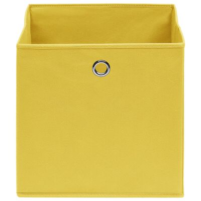 vidaXL Storage Boxes 4 pcs Yellow 32x32x32 cm Fabric