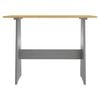 vidaXL Dining Table with Bench REINE Honey Brown&Grey Solid Wood Pine