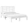 vidaXL Bed Frame without Mattress White 120x190 cm Small Double Solid Wood