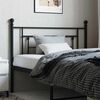 vidaXL Metal Replace Headboard Black 107 cm