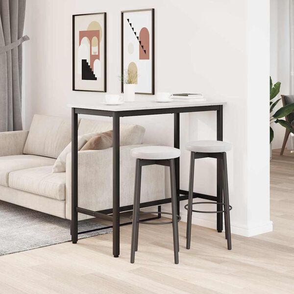 vidaXL Table White 100 x 50 x 91 cm Engineered Wood and Steel