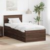 vidaXL Daybed Manual Brown Oak and Black 90 x 200 cm Engineered Wood