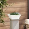vidaXL Garden Planter White 40 x 40 x 15 cm Cold-rolled Steel