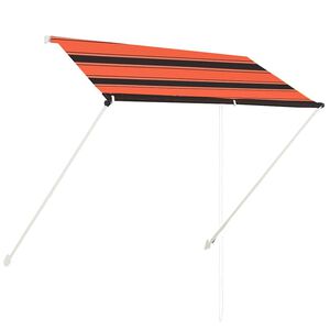 vidaXL Retractable Awning 200x150 cm Orange and Brown