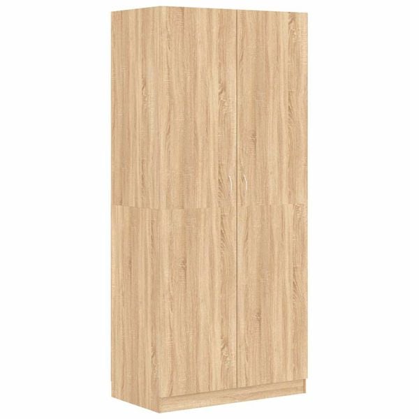 vidaXL Wardrobe Sonoma Oak 90x52x200 cm Engineered Wood