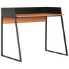 vidaXL Desk | Black and Brown | Engineered wood and powder-coated steel