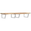 vidaXL Basin Shelf Wall Mounted Steel and Solid Wood Acacia