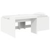 vidaXL Kids'High Bed Frame with Desk White 98.5 x 200 cm