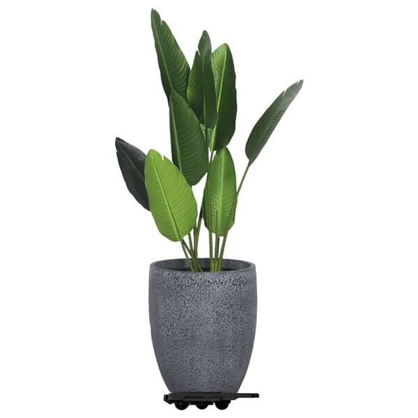 vidaXL Moving Dollies with 8 Wheels 12 pcs Black Polypropylene 150 kg