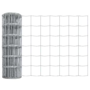 vidaXL Euro Fence Silver 0.4 x 25 m Hot dip galvanized iron