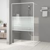 vidaXL Walk-in Shower Wall White 115x195 cm Clear ESG Glass