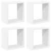 vidaXL Wall Cube Shelves 4 pcs White 26x15x26 cm