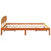vidaXL Bed Frame with Headboard Wax Brown 140 x 200 cm Solid Pine Wood