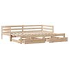 vidaXL Daybed with Drawers without Mattress 90x200 cm Solid Wood