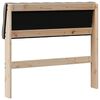 vidaXL Upholstered Headboard Taupe 90 cm Solid Pine Wood