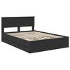 vidaXL Bed Frame with Drawer Black 160 x 200 cm Engineer Wood