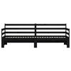 vidaXL Daybed with Trundle without Mattress Black 90x190 cm Single Solid Wood