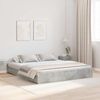 vidaXL Storage Bed Frame Concrete Grey 180 x 200 cm Engineered Wood