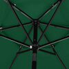 vidaXL 3-Tier Garden Parasol with Aluminium Pole Green 2.5 m