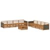 vidaXL Outdoor Sofa Set 9 pcs Natural Solid Acacia Wood
