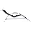 vidaXL Sunlounger Textilene and Aluminium Black