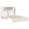 vidaXL Bookcase Bed without Mattress White 150x200cm King Size Solid Wood Pine