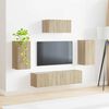 vidaXL TV Cabinet Set Wall-mounted 5 pcs Sonoma Oak Engineered Wood