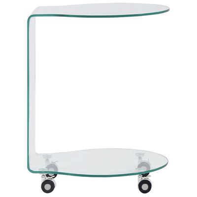 vidaXL Coffee Table 45x40x58 cm Tempered Glass