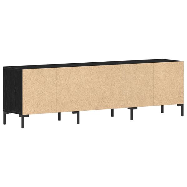 vidaXL TV Cabinet Black Oak 150x30x44,5 cm Engineered Wood