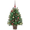 vidaXL Artificial Christmas Tree with 150 LEDs Green 95 cm PE and PVC