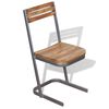 vidaXL Dining Chairs 4 pcs Solid Teak Wood