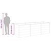vidaXL Garden Raised Bed 300x100x91 cm WPC Grey
