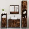 vidaXL 4&nbsp;Piece Bathroom Furniture Set&nbsp;Smoked Oak Engineered Wood