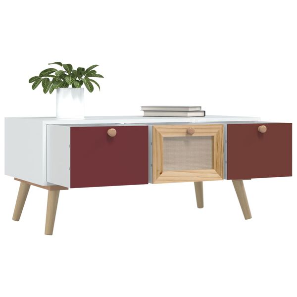 vidaXL Coffee Table with Drawers 80x40x35.5 cm Engineered Wood