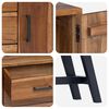 vidaXL TV Stand with Drawer Natural 110 x 30 x 75 cm Solid Teak Wood