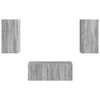 vidaXL TV Cabinet Set Wall-mounted 2 pcs Grey Sonoma Engineered Wood