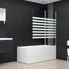vidaXL Bath Enclosure 120x140 cm Tempered Glass Stripe