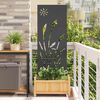 vidaXL Garden Privacy Screen Black 50 x 140 cm Cold-rolled steel