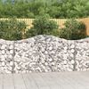 vidaXL Arched Gabion Baskets 10 pcs 200x30x100/120 cm Galvanised Iron