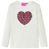 vidaXL Kids' T-shirt with Long Sleeves Ecru 116